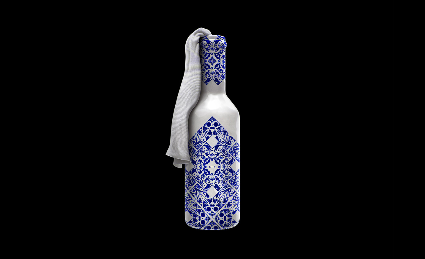 Delft Blue ceramic bottle